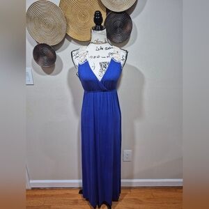Felicity & Coco Royal Blue Maxi Dress Size M P.